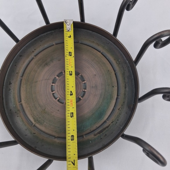 Partylite Wrought Iron Scrollwork Candle Holder Copper Patina Base Bronze 6.5in - Picture 6 of 7